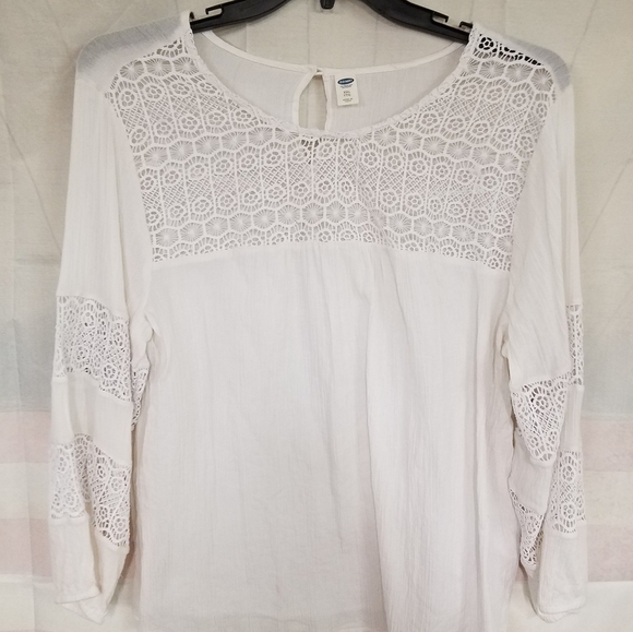 Old Navy White Tunic Gauze Feel Top XXL - Picture 1 of 9